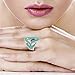 Turquoise Ring in Sterling Silver 925 & Genuine Turquoise (Choose Color) (Turquoise, 9)