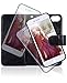 iPhone 7 Case, iPhone 7 Wallet Case, Crosspace Premium PU Leather Flip Wallet Case 2-in-1 Protective Magnetic Shell with Credit Card Holder and Wrist Lanyard for Apple iPhone 7 4.7