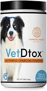 Amazon Com 1qt Vetdtox Activated Charcoal Powder For Pets Livestock For Poisonings Health Pets Chickens Horses More Pet Supplies