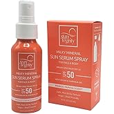 Milky Mineral Sun Serum Spray for Face & Body - Broad Spectrum SPF 50, 3.4oz