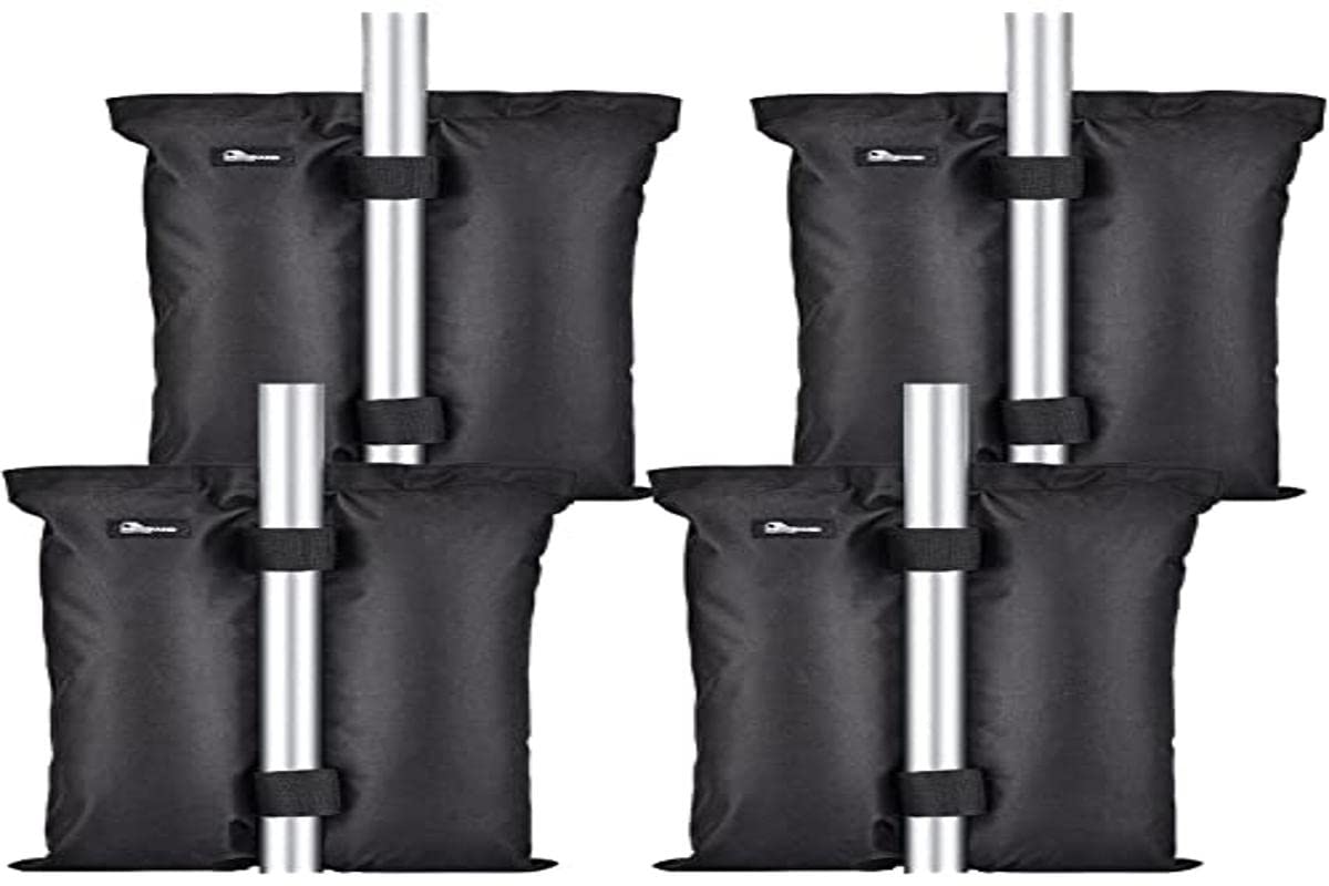 Mrrihand Gazebo Weights Set of 4 Heavy Duty, Weights for Gazebo, 1680D PVC Coating, Sandbags No Filled with Long Belt for Any Pop Up Tent Gazebo Outdoor Sun Shelter Umbrella Trampoline