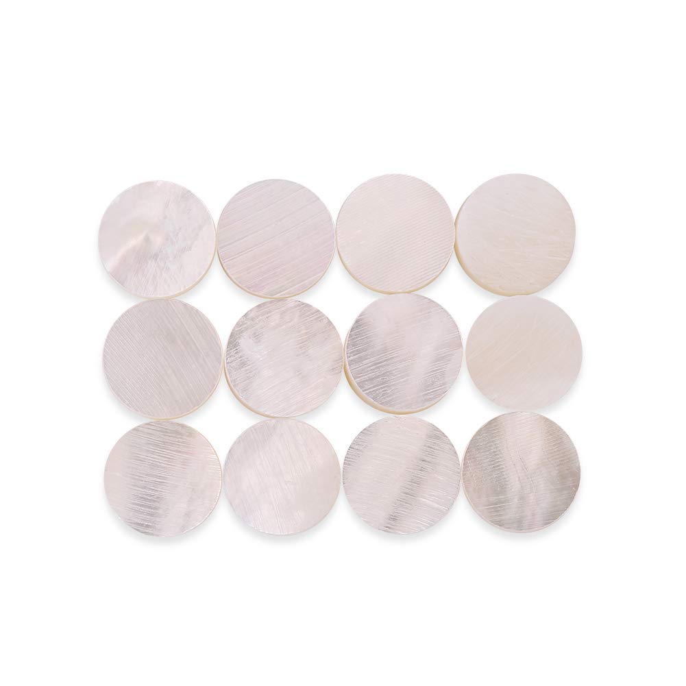 White Pearl Shell Dot Inlays 6mm Fretboard Inlay Dots White Mother of Pearl Shell Dot Fret Inlay for Guitar Fingerboard(Sell ​​12)