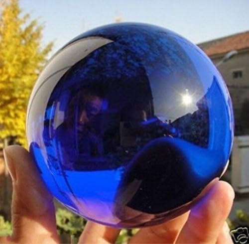 A+Asian Rare Natural Quartz Blue Magic Crystal Healing Ball Sphere 60mm + Stand