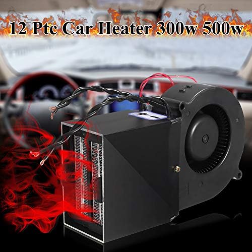 yxsian69g 12V 300W/500W Adjustable Car Heating Fan Ceramic Heater Defroster Demister