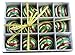 SLEETLY 32pk Christmas Ornaments for Tree Holiday Xmas Decorations, Shatterproof Plastic 3.15/2.36 Inch Glitter Balls, Icicles and Snowflakes Set, Green (DEFECTIVE Units)