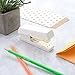 Zodaca [Pure White Design] Desk Stapler, 15 Sheets Capacity for Office / School / Home, White/Gold