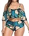Wavely Women Swimwear Two Piece Ruffled Green 1 18 Plus