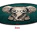Marphe Mouse Pad Green Pattern Headset Music Elephant Mousepad Non-Slip Rubber Gaming Mouse Pad Round Mouse Pads for Computers Laptop