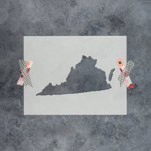 Virginia State Stencil Template - Reusable Stencil with Multiple Sizes Available