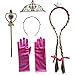 SP Funworld Girls Snow Queen for Anna Plastic Accessories Set (6Pieces Set Headband Plaits Option)