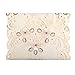 Tasera Flowers Embroidered Table Runner, Fashion Contracted Tea Table Cover Polyester Table Linen for Restaurant Kitchen Dining Wedding Party Banquet Events (15.74’’W x 69.29’’L)