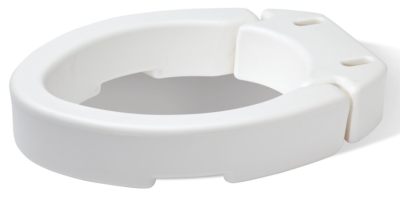 Carex Elongated Hinged Toilet Seat Riser, Adds 3.5 Inches of Height to