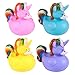 Unicorn Rubber Ducks Set – 16-Count Mini Rubber Duckies Assortment, Unicorn-Themed Floating Baby Bath Toys for Children, Toddlers, 4 Assorted Colors - 2.75 x 2.37 x 2 inches
