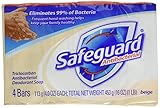 Safeguard Deodorant Antibacterial Deodorant Soap, Beige, 16 Ounce