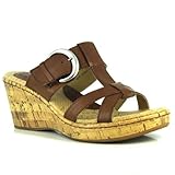 Women's B.O.C, Kinsella Wedge Sandal SADDLE BROWN 8 M
