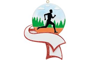 MAXORA Running Boy Christmas Ornament - Personalized Jogger Boy Ornament - Custom Running Ornament for Runner, Male Walker