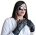 Fownes Women's Cashmere Lined Smart Black Lambskin Leather Gloves 8/XL