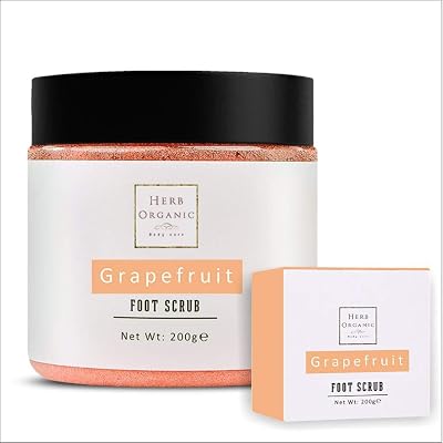 HERBORGANIC Grapefruit Foot Scrub 200g Callous Dry Cracked Skin Eczema Psoriasis