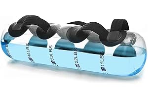 VESSENA Water Weight Aqua Bag up to 55lbs - Filled Hydro Core Training Bag for Strength Functional Fitness Training -Exercise Sandbag Alternative Power Water Weight Bag, Smart Design with Extra Handle