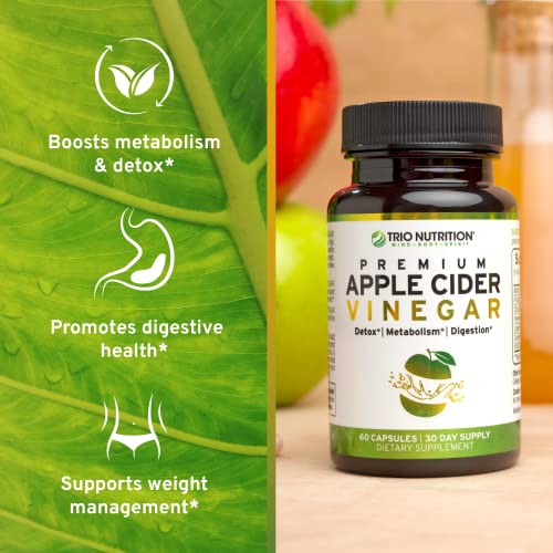 Trio Apple Cider Vinegar Capsules Maximum Strength Immune Support