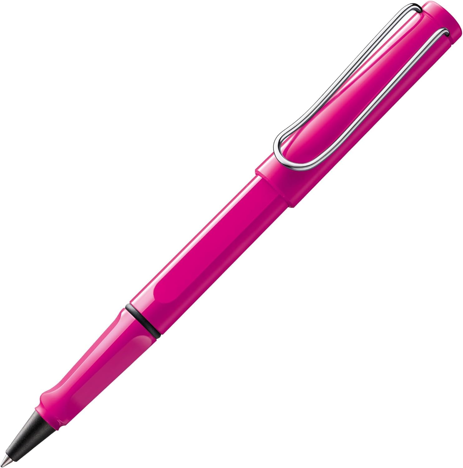 Lamy safari pink - Rollerball Pen with ergonomic grip & line width M - for pleasant long writing - made of robust ASA plastic - including rollerball refill M 63 in blue