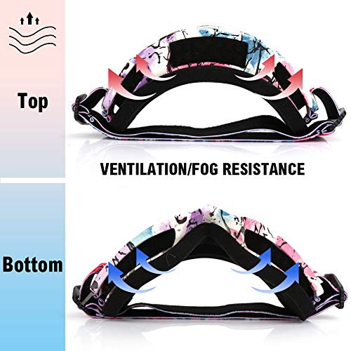 Motorcycle Goggles Ski Snowboard Goggles UV400 Protection Windproof Dustproof ATV Dirt Bike Racing Motocross Cycling Skiing