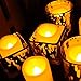 Flameless Candles LED Flickering Votive Candles,Battery Operated 100+ Hours Pillar Unscented Candles for Home Decor and Festivals Celebration,Batteries Included set of 12