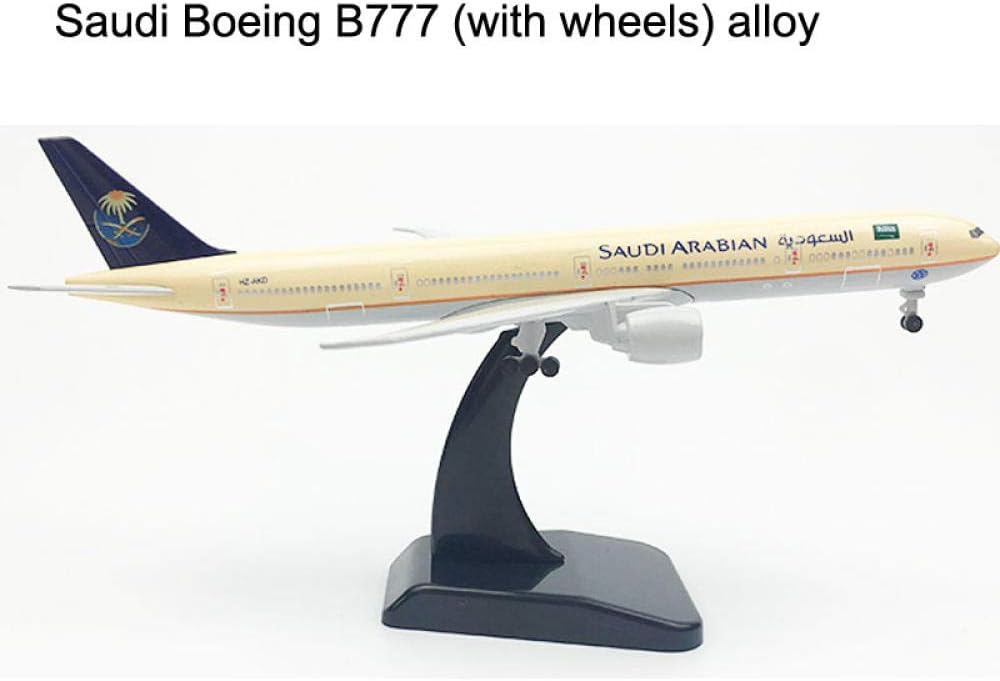 HCBYJ 20CM Saudi Arabian Airlines Boeing 777 Plane Model 16CM B747 Alloy Metal DiecastToy Plane Gift