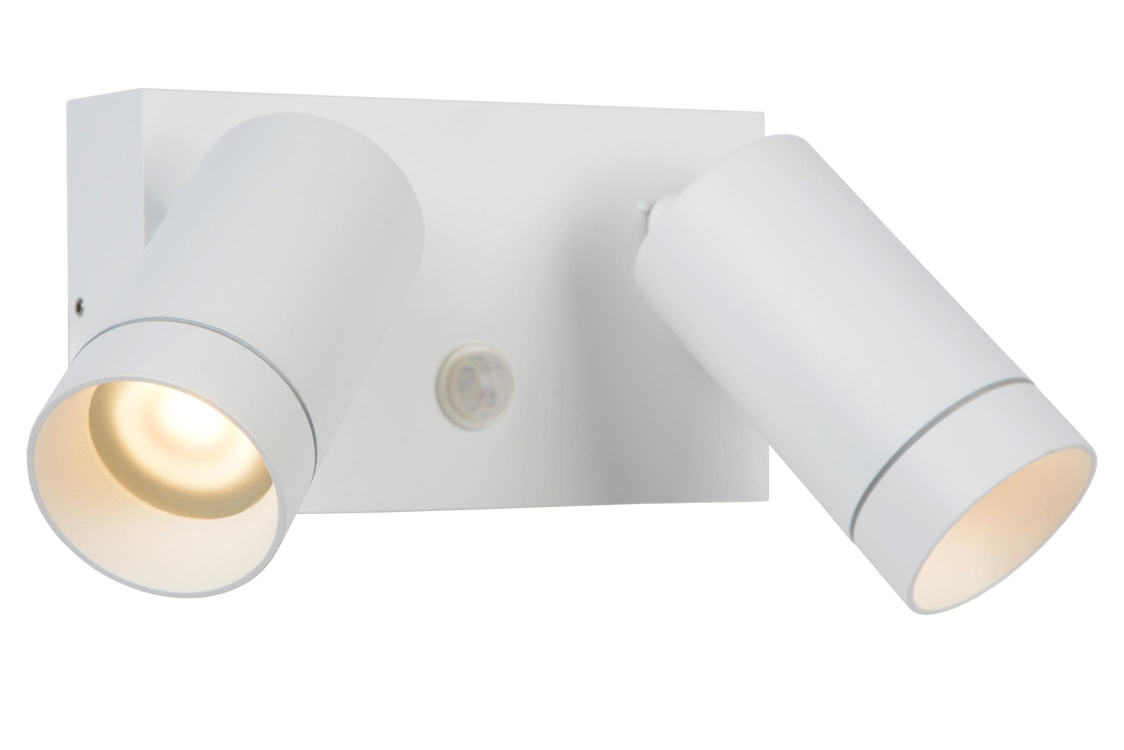 LUCIDE Taylor - Wall Spotlight/Wall Light Indoor/Outdoor - 2xGU10 - IP54 - Motion Sensor - White