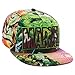 Marvel Incredible Hulk Snapback Hat Sublimated Green