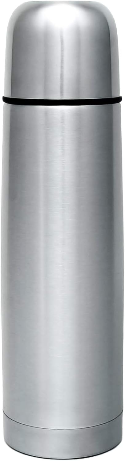 GRÄWE Isolierflasche aus Edelstahl, 0,75 Liter Trinkflasche, Vakuum-Isolierte Thermoflasche mit Becher und Drehverschluss, auslaufsicher, spülmaschinenfest - 750 ml