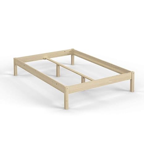 Vicco Futonbett Bali Holzbett 90x200cm / 140x200cm Kiefer Doppelbett Bettgestell Massivholz (140x200)