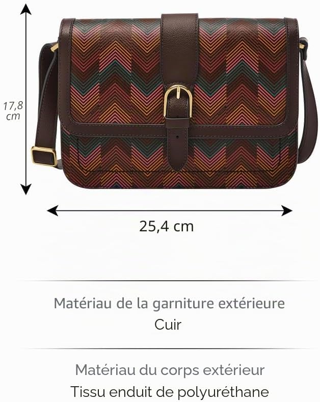 Sac bandoulière Zoey pour femme, marron, marron