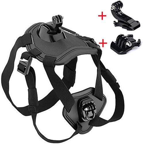 Walway Adjustable Dog Harness Chest Mount for GOPRO HERO 6/ 5/ 5 Session/ 4 Session/ 4/ 3+/ 3/ 2/1 and other Action Cameras, with J-Hook and Release Buckle