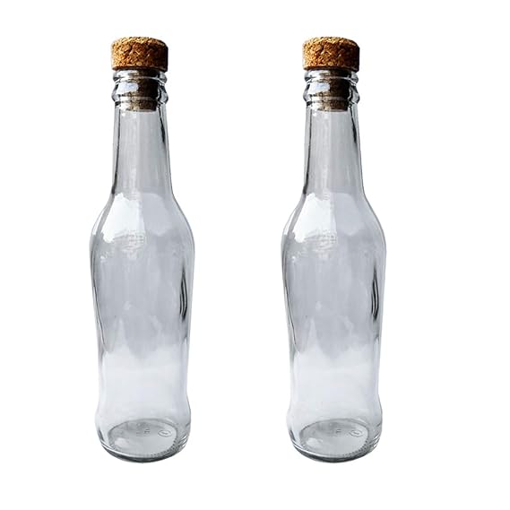 Buy GIFTBASH Premium Round Shape Long Neck Glass Bottle 250ml with