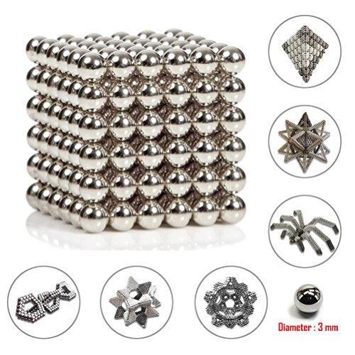 Magnetic Balls,Buck Balls,3mm Magic Decompression Toy for Intelligence Development and Stress Relief,Office Decoration by Shellvcase ( 216 balls)