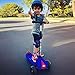XJD Kick Scooter for Kids 3 Wheel Scooter for Toddlers Girls & Boys, 4 Adjustable Height, Extra-Wide Deck, with Max Glider Deluxe PU Flashing Wheels for Children from 3 to 14 Year-Old, Blue
