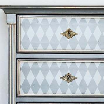 Harlequin French Diamond Furniture Template Craft Stencil Amazon