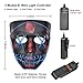 Halloween LED Mask for Adults and Kids Scary Light up Mask for Halloween Festival Party