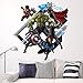 Yosa 3D Avenger Wall Sticker Baby Kids Room Stickers Cartoon Home Decor Wallpaper Poster boy's room decals