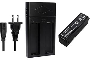 Dual Charger & HB01/HB02 Replacement Battery, Compatible for DJI Osmo OM150 OM160 Handheld Gimbal(1Battery 1Charger)