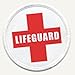 LIFEGUARD Cross Red Pool Safety Alert 3 inch Sew-on Patch
