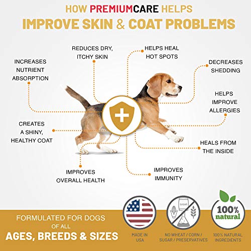 Omega 3 Alaskan Fish Oil For Dogs - All-Natural Wild Salmon Oil For Dogs With EPA & DHA Fatty Acids - Itch Free Skin + Healthy Skin & Coat + Hip & Joint Support + Allergy, Heart & Brain Health - Thumbnail 3