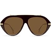 TYA Oversized Aviator Sunglasses for Women Men, Trendy Retro 70s Big Large Gold Vintage Aviators Sun Glasses