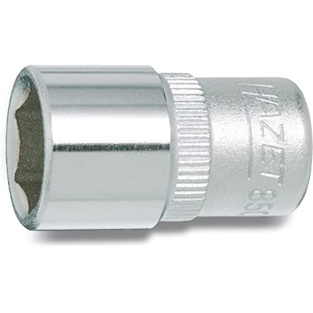 HAZET 850-13 25 mm 6-Point Hexagon Traction Profile Socket - Chrome-Plated/Polished