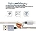 iPhone Charger, 4-Pack 3Ft 6Ft 6Ft 10Ft Mingu, Nylon Braided Cord Lightning Cable to USB Charging Cable for iPhone 7 7 Plus 6s 6 5s 5c 5 SE, iPad Pro, Air, mini, iPod - Gold & Grey