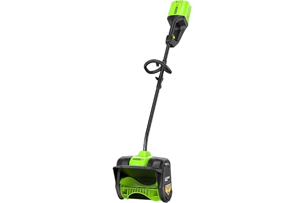 Greenworks 80V 12-Inch Electric Cordless Snow Shovel, 20ft Throwing Distance, 12" Wide & 6" Deep Clearing, Snow Thrower Blowe