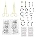 Jconly Body Piercing Kit 37Pcs Professional Body Ear Piercing Kit Surgical Steel Ear Piercing Needles 12G 14G 16G 18G 20G Piercing Clamps Belly Button Tongue Eyebrow Lip Nose Piercing Jewelry Tool