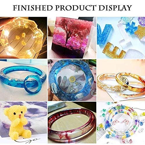 Sodoop 83 Pieces Handmade DIY Crystal Epoxy Glue Kit Bangle Pendant Glue Jewelry Silicone Casting Mold and Tools Set Black Storage Bag for DIY Resin Earrings Necklace Bracelet Craft Making