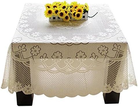 Baifeng Lace Embroidery Tablecloth,Home Hotel Coffee Dining Table Covers, Dining Center Table Decoration Round Square Rectangle Table Cloth for Wedding Baby shower Birthday Party Prop Suppli